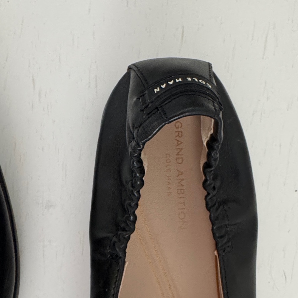 Cole Haan Women's Black Leather Loafers - Picture 5 of 6